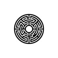 Circular Labyrinth , Minimalist vector