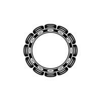 Circular Tribal Emblem, Minimalist vector