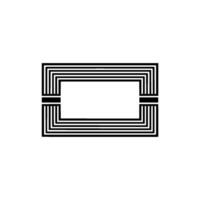 Geometric Gradient Frame, Modern Element, Rectangle vector