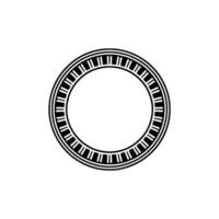 Minimalist Circular Emblem, Geometric , Modern - Monochrome vector