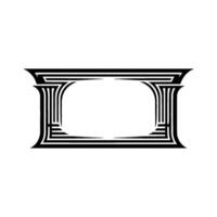 Geometric Archway, Minimalist , Black White - Minimalism vector