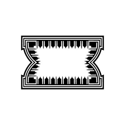Geometric Deco Frame, Minimalist , Blank Space - Template