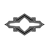Geometric Diamond Emblem, Minimalist, Outline vector