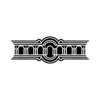 Art Deco Architectural Ornament, Minimalist vector