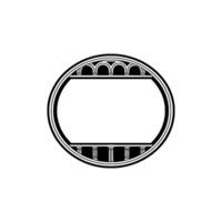 Classical Oval Frame, Architectural Detail, Minimalist vector