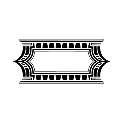 Art Deco Frame, Elegant Border, Vintage , Minimalist Style - Illustration