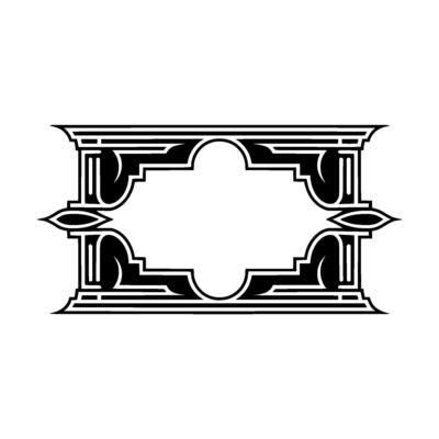 Art Deco Frame, Geometric Ornamentation, Vintage - Stylized