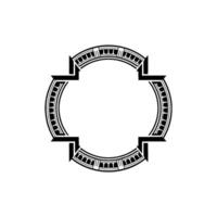 Geometric Deco Frame, Minimalist , Circular Ornamentation vector