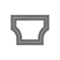 Layered Geometric Frame, Minimalist, Layers vector