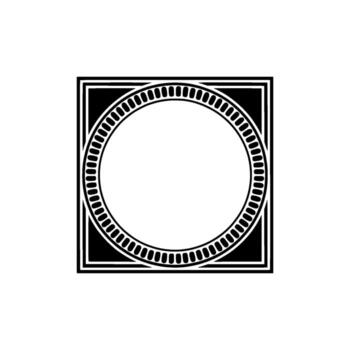 Minimalist Circular Frame, Geometric , Negative Space vector