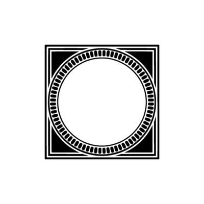 Minimalist Circular Frame, Geometric , Negative Space