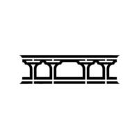 Geometric Column Border, Minimalist , Elegant Accent vector