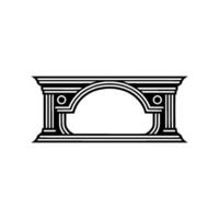 Geometric Archway, Minimalist , Classic Elegance, Minimalism vector