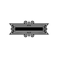 Art Deco Frame, Elegant , Vintage Style, Minimalist Ornamentation vector