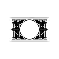 Geometric Deco Ornament, Circular Focal Point - Symmetry vector