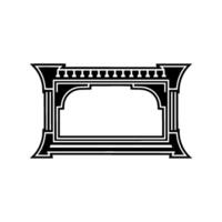 Elegant Black Frame, Vintage Style, Minimalist vector
