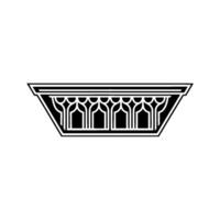 Gothic Archway Silhouette, Minimalist, Linear vector