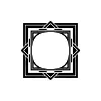 Geometric Deco Frame, Minimalist , Elegant Border - Intricate vector