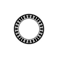 Minimalist Circular Frame, Geometric , Modern Emblem, Outline vector