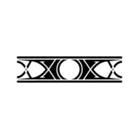 Geometric Deco Border, Minimalist , Elegant Pattern - Symmetrical vector