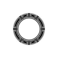 Geometric Circle Frame, Intricate Pattern, Minimalist vector