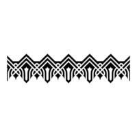 Intricate Geometric Border, Art Deco Style, Pattern vector