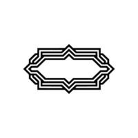 Geometric Deco Frame, Minimalist, alternate version 5 vector