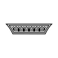 Geometric Archway, Minimalist , Black White, Pattern vector