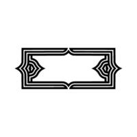 Art Deco Frame, Elegant Border, Vintage , Minimalist Ornamentation - Line vector