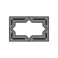 Geometric Deco Frame, Minimalist , Elegant Outline, alternate version 4 vector