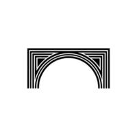 Geometric Arch, Minimalist , Modern Emblem, Geometry vector