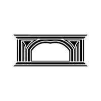 Geometric Arch Silhouette, Minimalist, Pattern vector