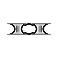 Geometric Deco Emblem, Minimalist , Abstract Symbol - Linear vector