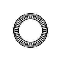 Geometric Circle Frame, Art Deco Style, Minimalist, Modern vector