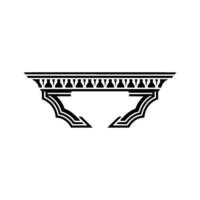Geometric Archway, Art Deco Silhouette, Minimalist, Ornamentation vector