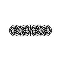 Spiraling Vortex - Minimalist Black White Emblem vector