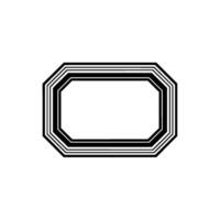 Geometric Octagon Frame, Minimalist , Modern Outline vector