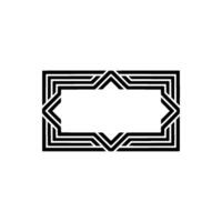 Geometric Deco Frame, Minimalist, Layout vector