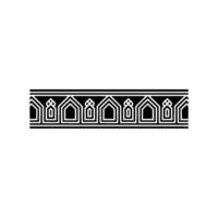 Geometric House Border, Minimalist , Architectural Motif vector