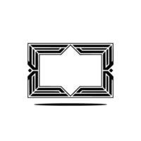 Geometric Deco Frame, Minimalist , Elegant Border, alternate version 62 vector