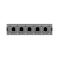 Art Deco Architectural Border Geometric Ornamentation vector
