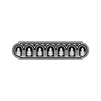 Stylized Egyptian Ornament Border, Vintage vector