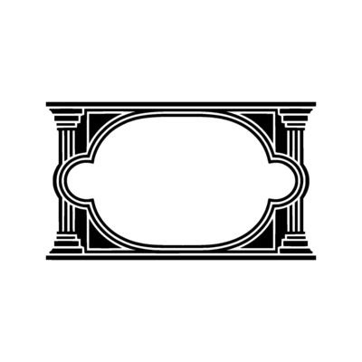 Art Deco Frame, Elegant Ornament, Vintage - Border