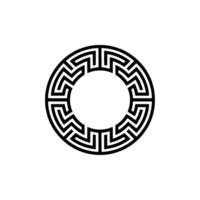 Intricate Circular Maze Pattern, Minimalist vector