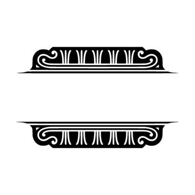 Art Deco Decorative Border Elements, Vintage Style