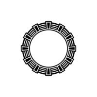 Geometric Portal, Ancient Echoes, Minimalist vector
