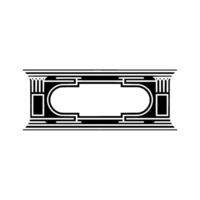 Art Deco Frame, Geometric Ornament, Elegant, Symmetry vector