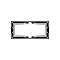 Geometric Deco Frame, Minimalist , Modern Emblem, Outline vector