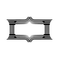 Art Deco Frame, Elegant Border, Vintage , Minimalist Illustration, Minimalism vector