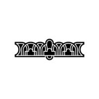 Art Deco Ornament, Geometric , Elegant Border - Line art vector